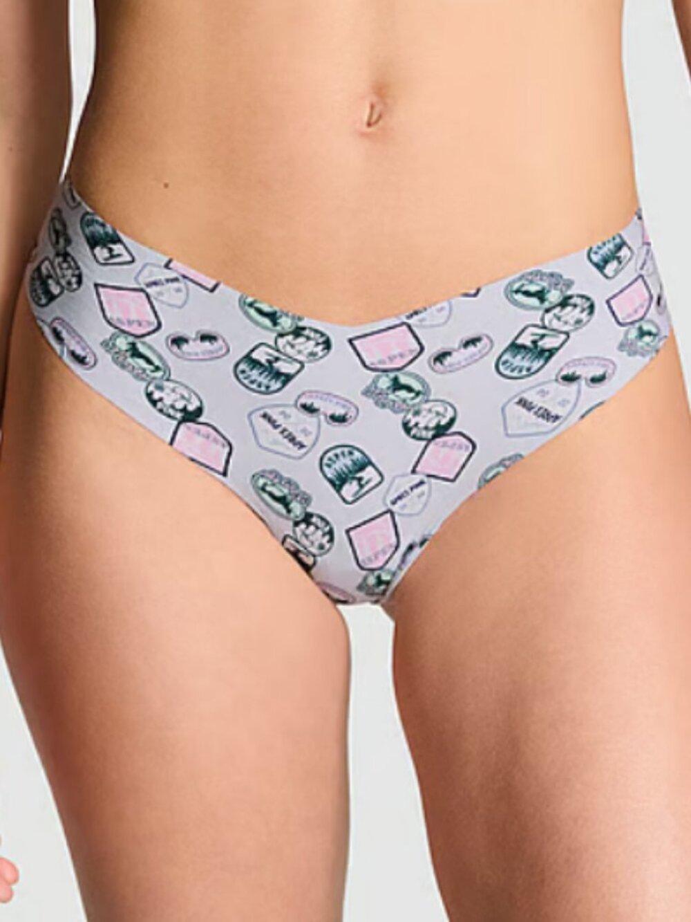 Victoria's Secret Pink No Show Thong XXL Plus Size Panty Aspen apres ski VS gift